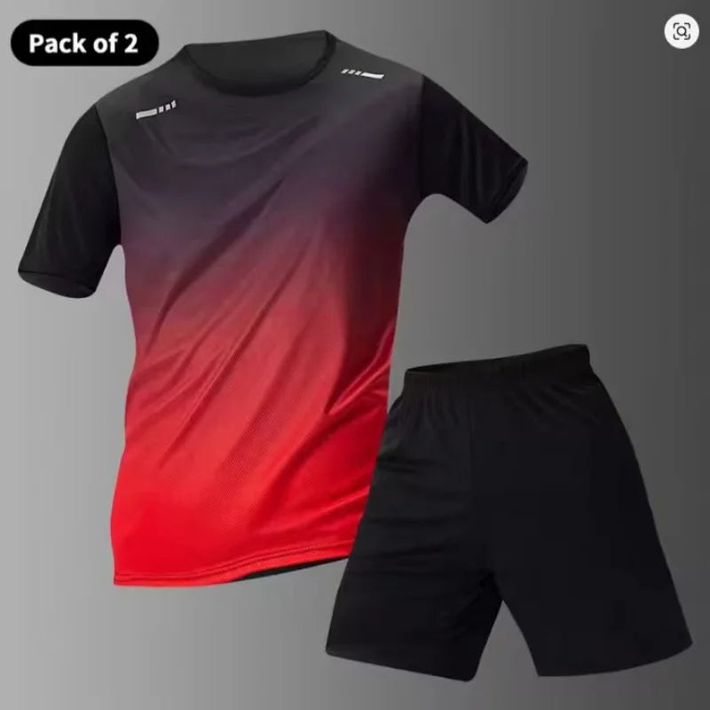 Men's casual suits, outdoor activity running suits, travel sportswear sets, park and beach outings, quick-drying and lightweight
