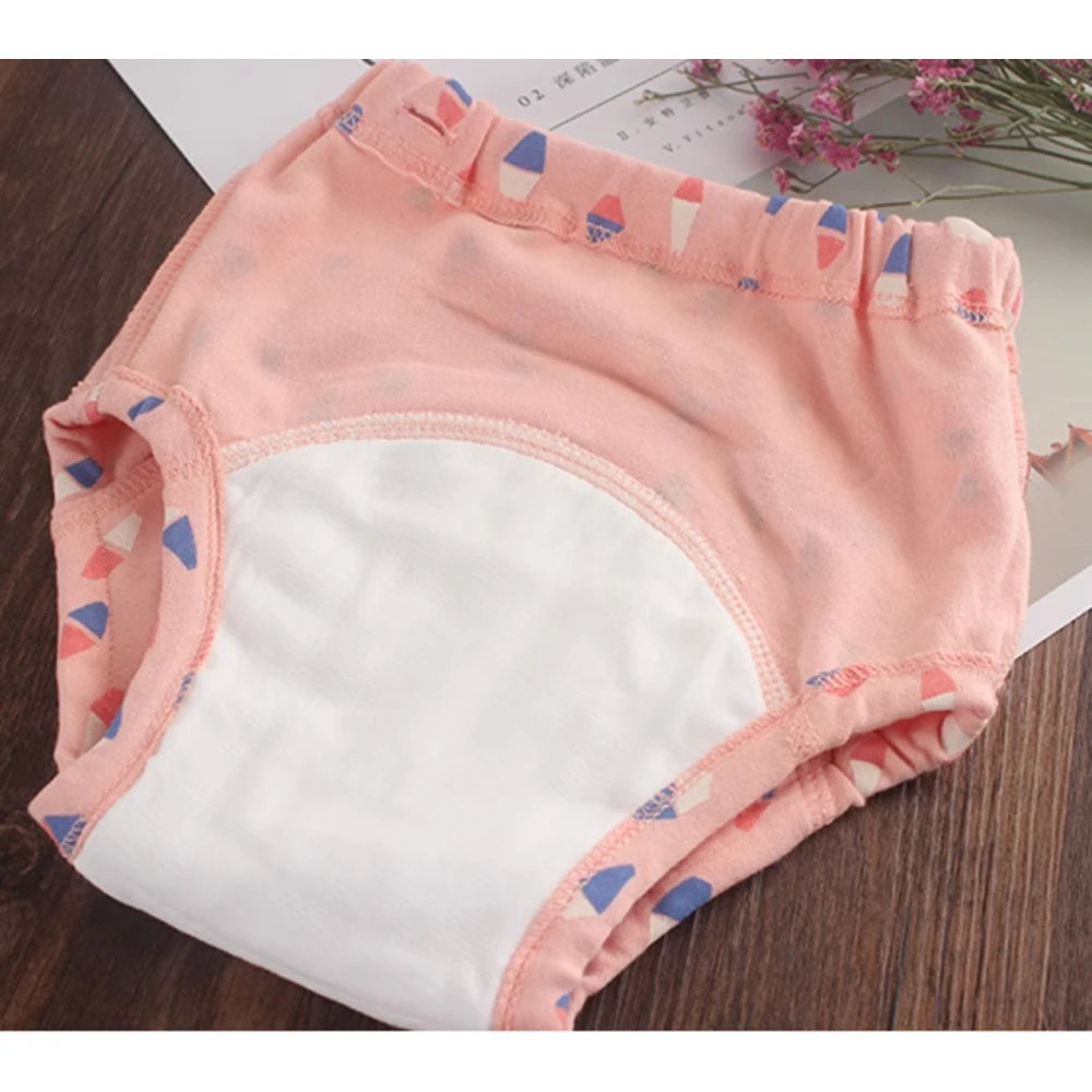 10 Pcs Reusable Baby Training Pants Washable Kids Cloth Diaper Nappies Changing Underwear Infant Toddler Potty Training Panties