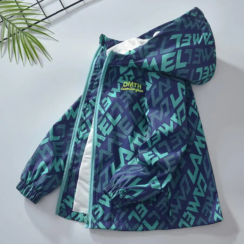 2023 Teenager Girls Jacket Fashion Casual Gradient Hooded Coat Boys Blazer Spring Autumn Windproof Sweet Coats Windbreaker