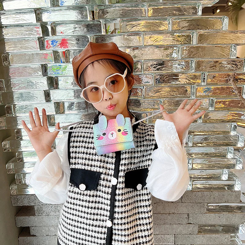 Children's Accessories Small Shoulder Bag Cute Rabbit BabyGirls Small Crossbody Bags Cartoon Kids Boys Mini Coin Purse Handbags