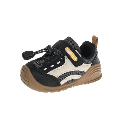 Baby Walking Shoes Handsome for Boys Sports Shoes Toes Capped Soft Bottom 2025 Autumn New Children Running Shoes Hook&loop