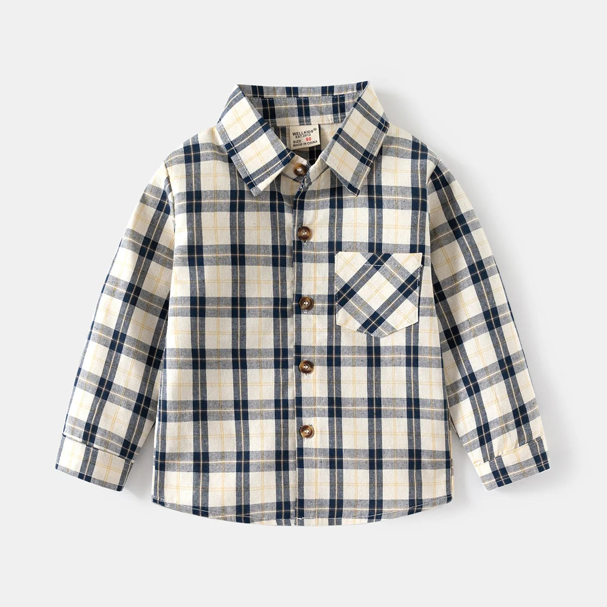 Quality Plaid Shirts for Boys Cotton Toddler Kids Tops Long Sleeve Spring Autumn Children's Clothes