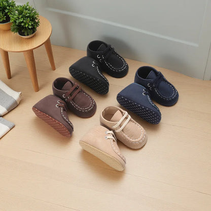 Classic Casual  Baby Shoes for Boys 0-1 Year Old Lace-Up Spring Autumn Soft Sole Comfortable Casual Walking Shoes