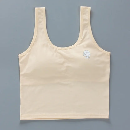 Girls Vest Long Cotton Children Tube Top Puberty Girls Bra Summer Wear Student Suspender Underwear Girl Underwear