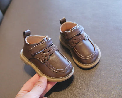 Baby Shoe 2023 Spring New British Style Leather Shoe for Boy Girl Soft Bottom Anti-slip Comfortable Shoe First Walkers Kids Shoe
