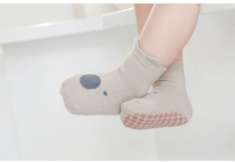 5 Pairs Infant Newborn Baby Anti-Slip Socks For Girls and Boys Accessories Toddler Cute Cartoon Floor Stockings