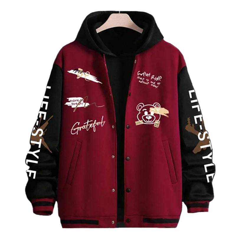 Men's Jackets Coat Spring Autumn Casual Long Sleeve Golf Wear Men Baseball Jacket Fashion Printed O-neck Windbreaker Men's Coats