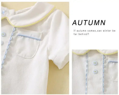 Spanish Toddlers Clothing Baby Boys Clothes Boutique Sets Outfit White Shirt Short 2pcs Plaid Pants Children Costume Kids Casual