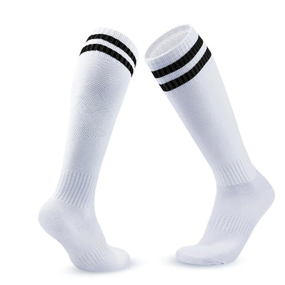 Loogdeel Kids Youth Adult Soccer Socks Stripe Knee High Softball Baseball Sports Socks Breathable Football Socks for Men Women