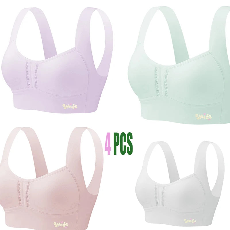 1-3Pcs Thin Summer Underwear for Teenage Girls, Anti-Bounce Vest for Students Cotton Sports Bra for Kids Student Vest