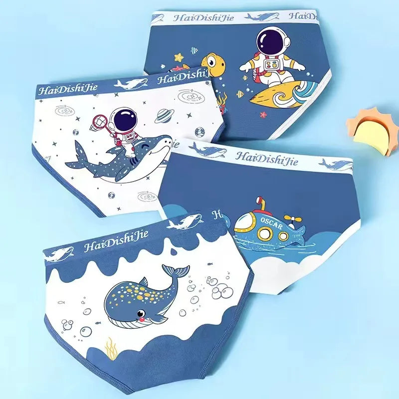 Boy Pure Cotton Four Cornered Underwear Without Buttocks Boys' All Cotton Thin Flat Corner Shorts Baby Pants Children's Bottoms