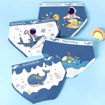 Boy Pure Cotton Four Cornered Underwear Without Buttocks Boys' All Cotton Thin Flat Corner Shorts Baby Pants Children's Bottoms