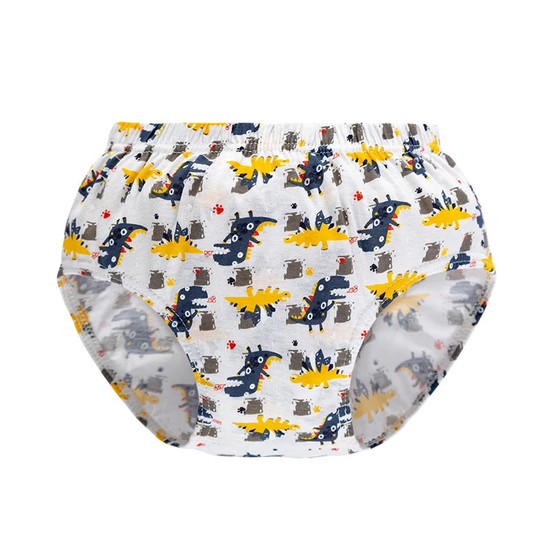 5 Pcs/Lot Boy Underwear Soft Cotton Briefs For Boys Dinosaur Cartoon Children Panties Breathable Kids Underpants Briefs Age 2-14