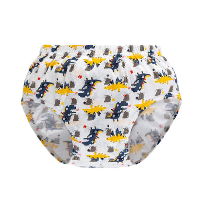 5 Pcs/Lot Boy Underwear Soft Cotton Briefs For Boys Dinosaur Cartoon Children Panties Breathable Kids Underpants Briefs Age 2-14