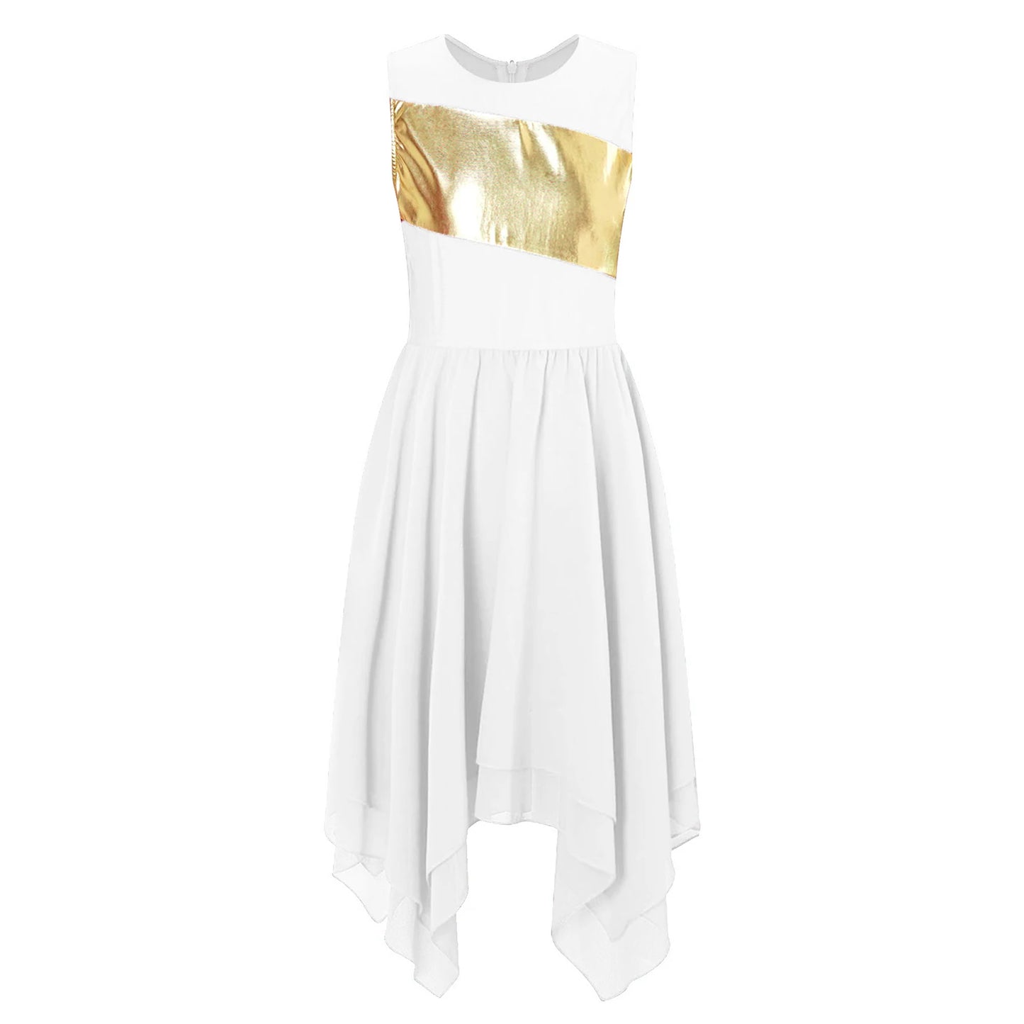 Girls Lyrical Dance Dress Kid Celebration of Spirit Church Dress Children Dancewear Stage Performance Wordhip Liturgical Costume
