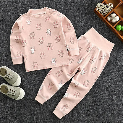 Baby Pajamas Children's Underwear Suit Boys and Girls' Pure Cotton High-waisted Autumn Clothes Autumn Pants Home Clothes