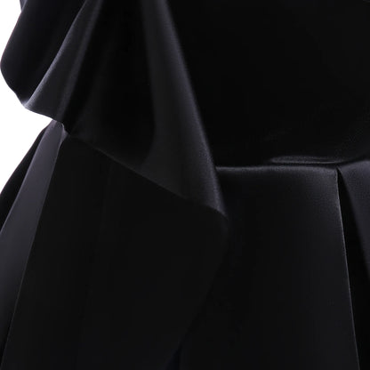 Girls Black Dress Children's Clothing Pink Solid Color Single-Shoulder Dress Fashionable Princess Dress Birthday Evening Dress