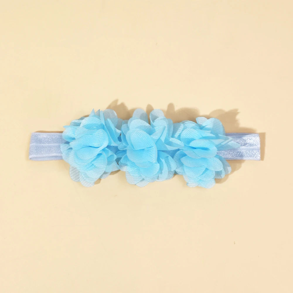 Baby Accessories For Newborn Toddler Kids Baby Girl Boy Headband Solid Chiffon Flower Hairband Princess Elastic Kids Headwear