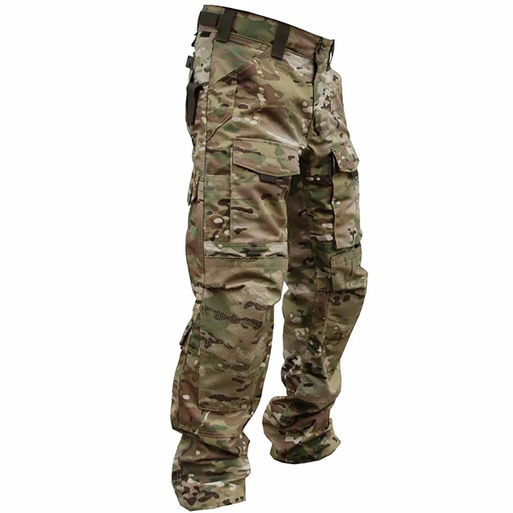 Tactical Suit Men Hunting Training Shirt Pants 2 Piece Sets Outdoor Hiking Camouflage Quick-dry Ripstop Outdoor Sport Uniform