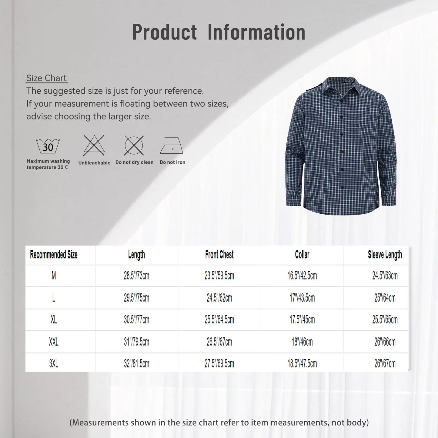 Mens Elderly Adaptive Shirts Tops Open Back with Full Back Overlap Turn-down Collar Long Sleeve Front Button-up Plaid Shirt