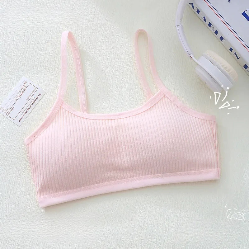 Girls Bra for Children Undershirts Girls Children's Underwear Vest Breathable Little Girl Underwear Kids Lingerie 100% Cotton