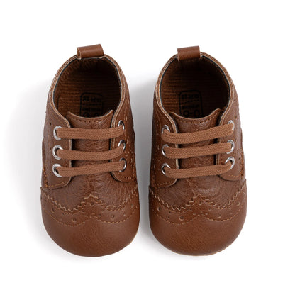 Baby Boys Girls Shoes Fashion T-strap Spring Autumn Retro Leather Casual Walking Shoes Rubber Soft Anti-slip Sole First Walkers