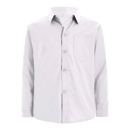 Autumn Kids Shirts for Boy Casual Gentleman Formal Dress Shirt Button-Down Shirt Handsome Boy Long Sleeve Tops Children Clothes