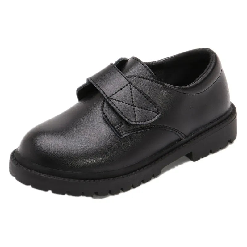 Boys Shoes Children Leather Shoes For Big Kids Teenagers Size 27-38 For Big Boy Formal Wedding Shoes British Style Simple Black