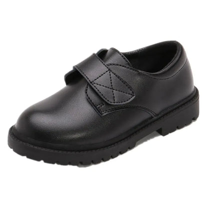 Boys Shoes Children Leather Shoes For Big Kids Teenagers Size 27-38 For Big Boy Formal Wedding Shoes British Style Simple Black