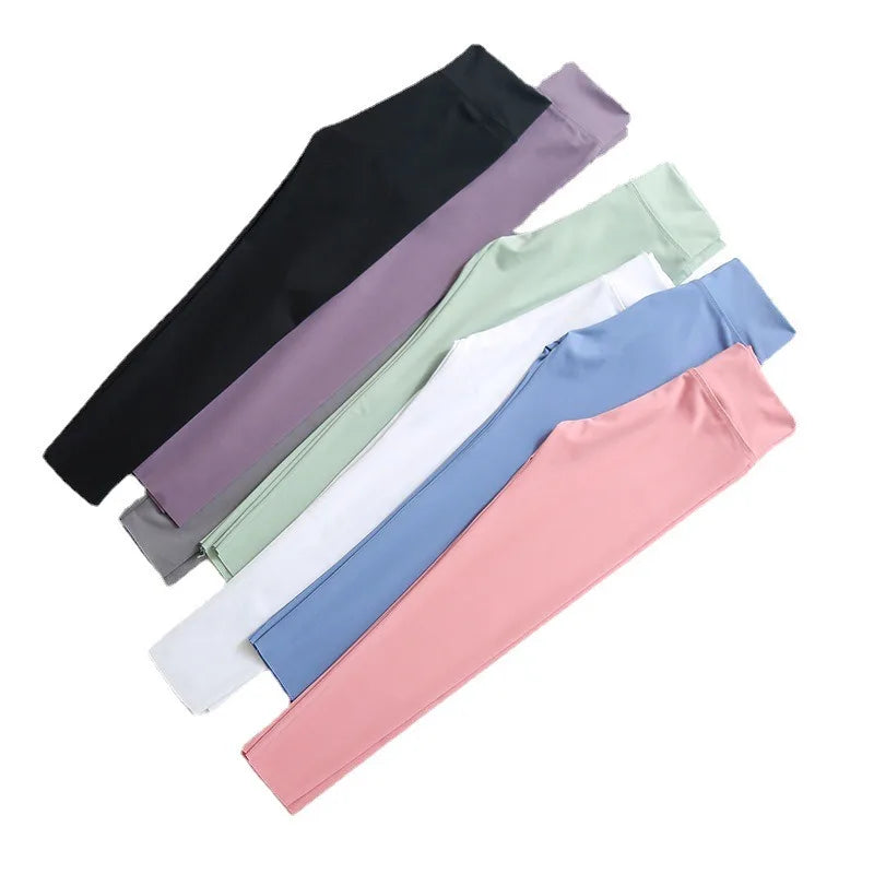 Girls High Waist  Pants Spring Summer New Style Slim Fit Leggings Casual Sports Yoga Pants For Kids