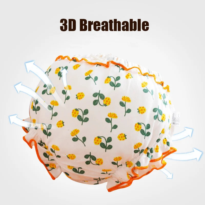 4pcs Pure Cotton Baby Panties Toddler Potty Training Underwear For Boys Girls Infant Newborn Wear Outside Fashion Bow Underpants