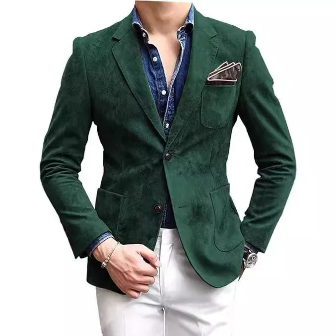 2026 Men's Coats Wool Suit Blends Wool Open Stitch Turn Down Collar Splice Single Breasted Punk Autumn Winter Jackets Streetwear
