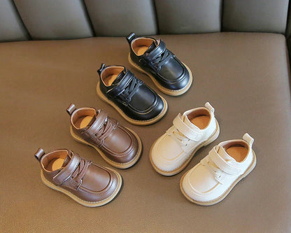 Baby Shoe 2023 Spring New British Style Leather Shoe for Boy Girl Soft Bottom Anti-slip Comfortable Shoe First Walkers Kids Shoe