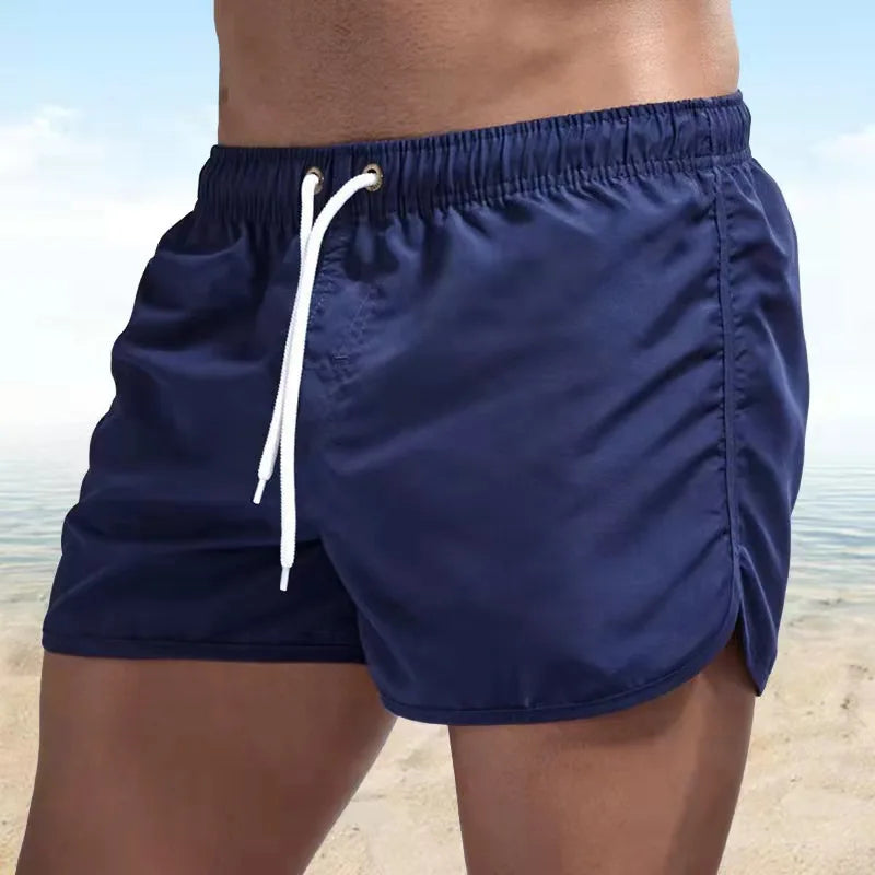 Summer Men's Swimwear Bear Printed Shorts Brand Beachwear Sexy Swim Trunks Men Swimsuit Low Waist Breathable Beach Surfing