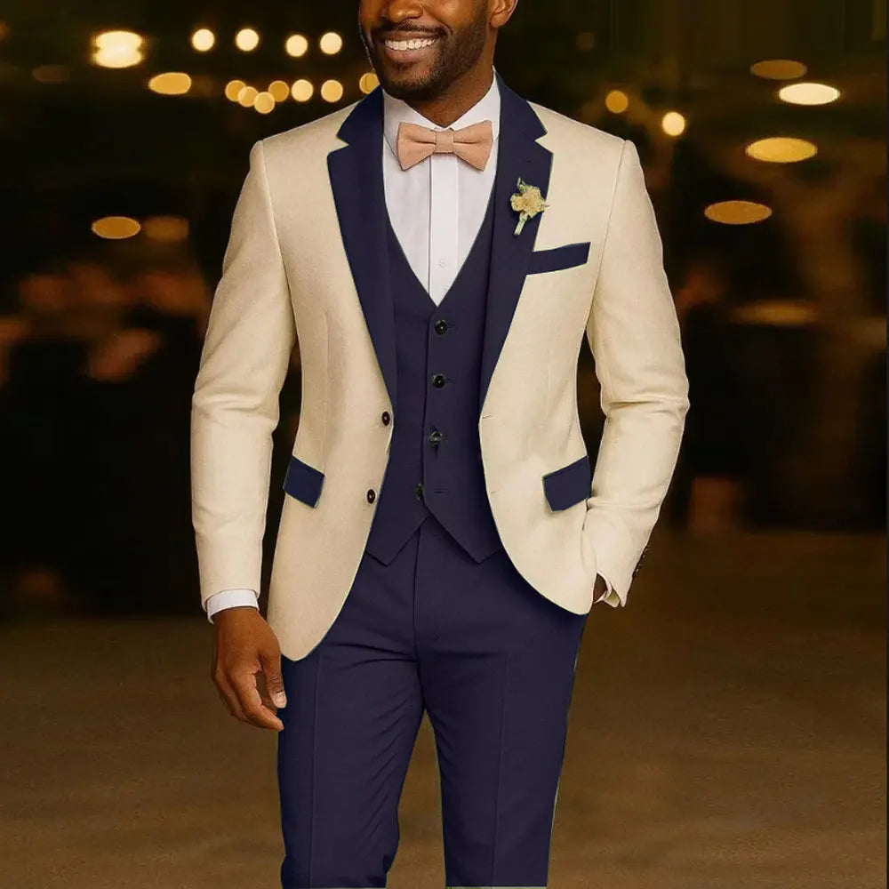 Men's Suit Costumes 3 Pieces Blazer Light Green Vest Pants Wedding Tuxedos Formal Male Suit for Wedding Groomsmen Prom