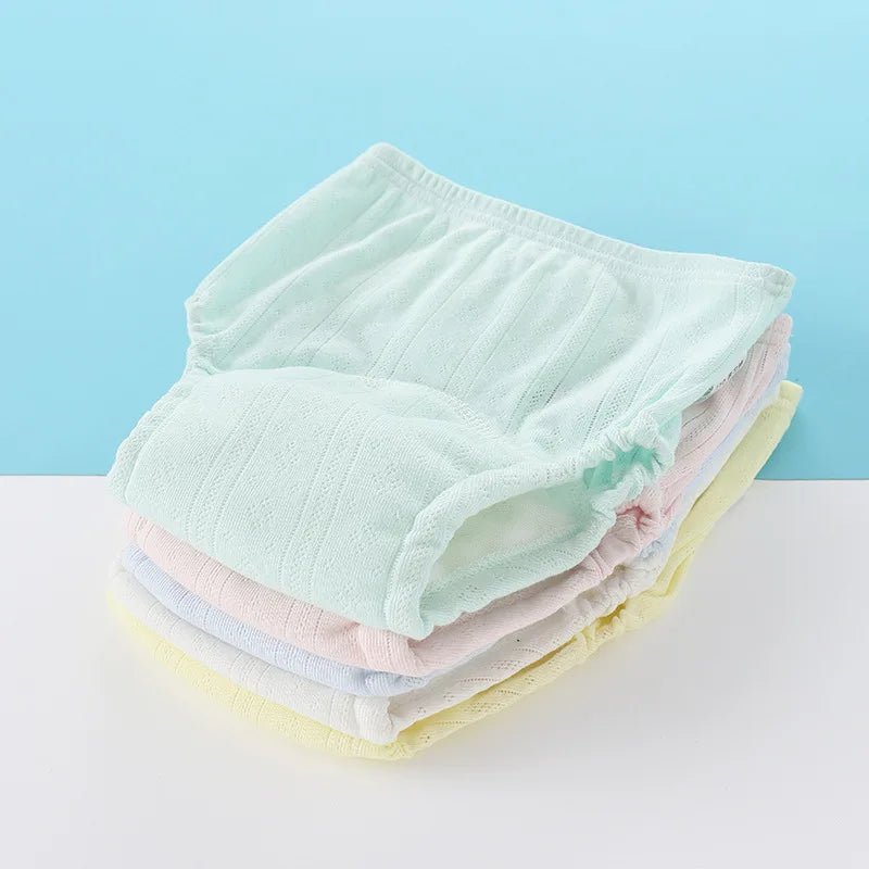 Newborn Training Pants Baby Shorts Solid Color Washable Underwear BABY Boy Girl Cloth Diapers Reusable Nappies Infant Panties