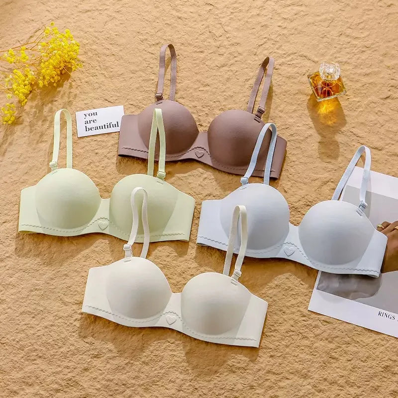 New One-piece Traceless Underwear for Girls with Small Breasts That Look Big and Gather To Prevent Sagging Bra for Women
