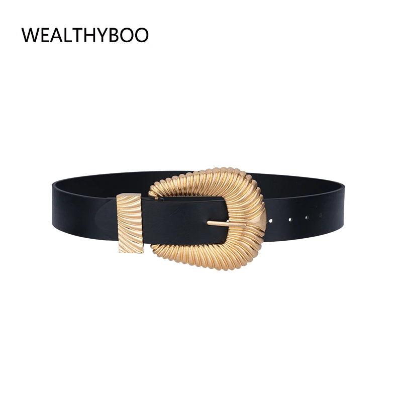 Luxury Women Belts Double G Buckle Genuine Leather Belts for Lady Vintage Jeans Casual Strap