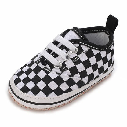 0-18M Newborn Baby Shoes for Boys First Walker Classic Canvas Casual Sports Shoes Soft Sole Comfortable Walking Shoes