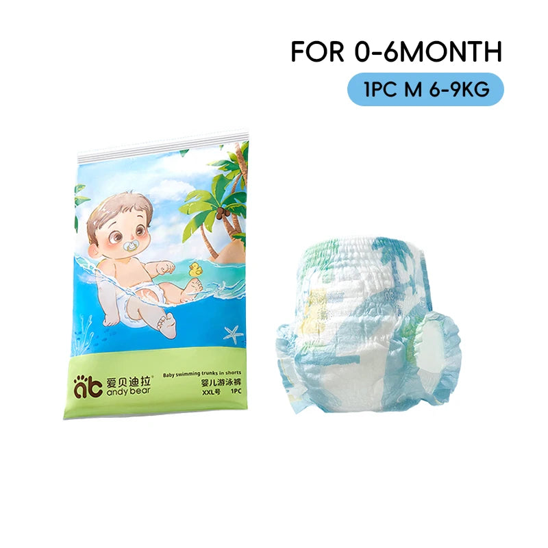 Waterproof Baby Swimming Diaper Disposable Swimwear Pull-Up Pants 0-3 Years Toddler Aquatic Trousers Infant Baby Swimming Trunks