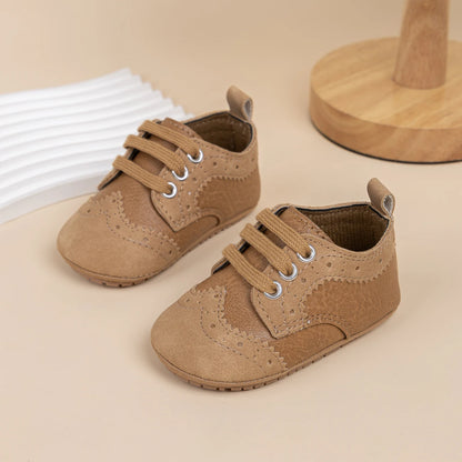 Baby Boys Girls Shoes Fashion T-strap Spring Autumn Retro Leather Casual Walking Shoes Rubber Soft Anti-slip Sole First Walkers
