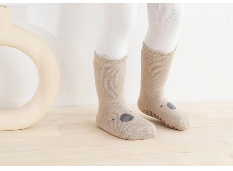 5 Pairs Infant Newborn Baby Anti-Slip Socks For Girls and Boys Accessories Toddler Cute Cartoon Floor Stockings