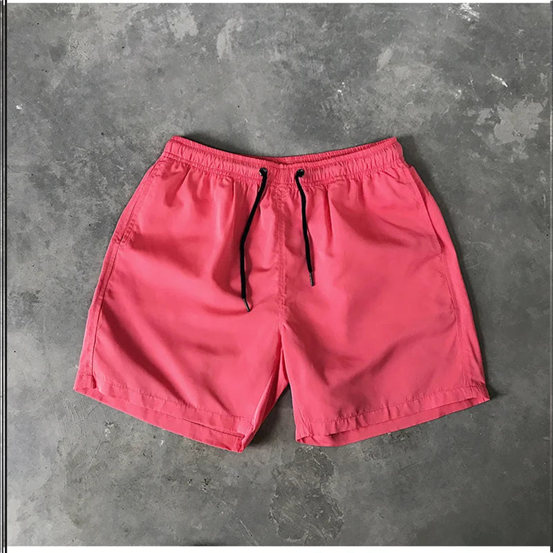 Men's Beach Pants Casual Five-Panel Shorts Fashion Trendy Outerwear Loose Fit Waterproof Surfing Swimming Trunks
