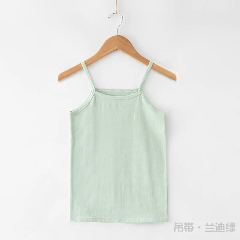 Girls Vest Underwear 1 2 3 4 5 6 7 8 9 Years Summer Little Girl Tank Tops White Soft Cotton Kids Camisole Baby Girl 12 18 Months