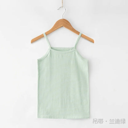 Girls Vest Underwear 1 2 3 4 5 6 7 8 9 Years Summer Little Girl Tank Tops White Soft Cotton Kids Camisole Baby Girl 12 18 Months