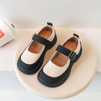 Girls Leather Shoes for School Party Wedding Fashion Elegant Children Mary Janes Pu Leather Loafers Princess Kids Moccasins