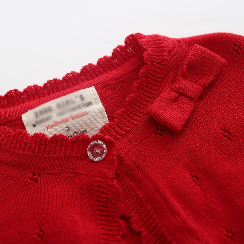 0-10yrs White Girls Cardigans Sweater Jacket Kids Girl Coat for 1 2 3 4 5 6 Years Old Outcoat Shawl Girls Clothing
