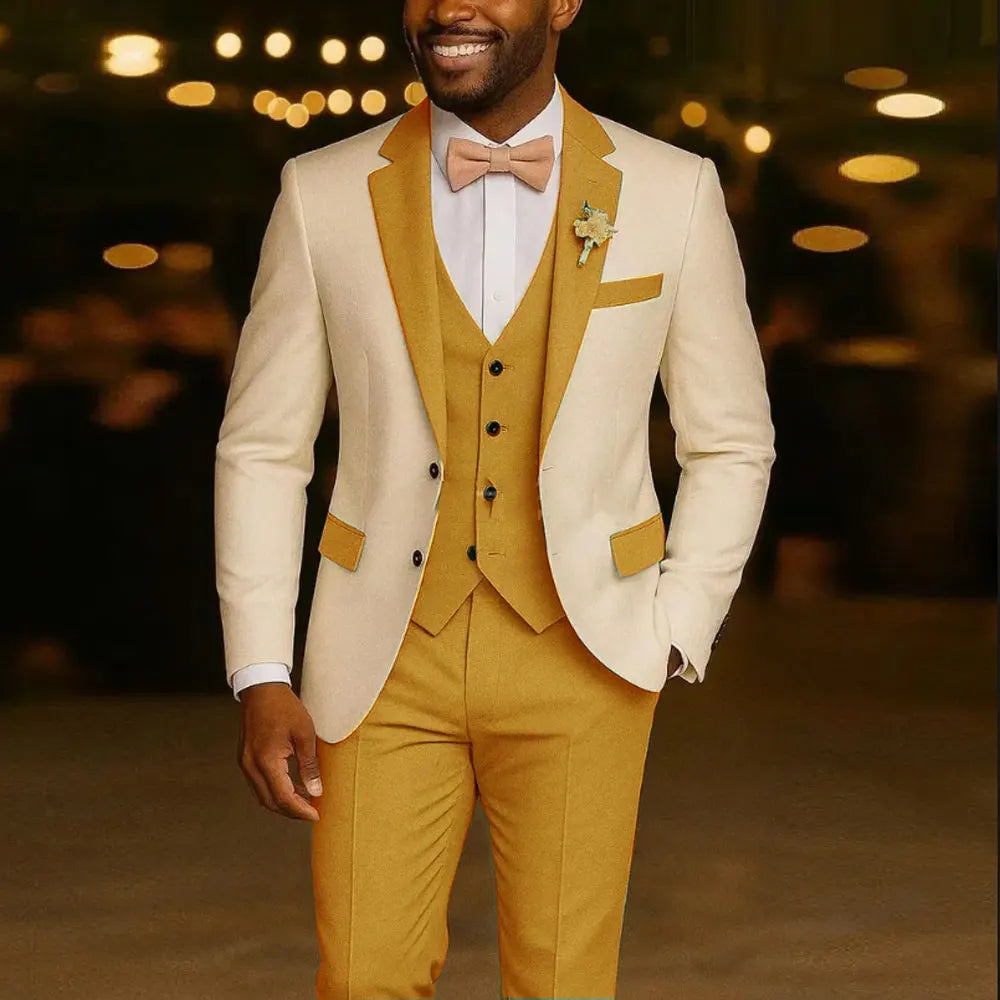 Men's Suit Costumes 3 Pieces Blazer Light Green Vest Pants Wedding Tuxedos Formal Male Suit for Wedding Groomsmen Prom