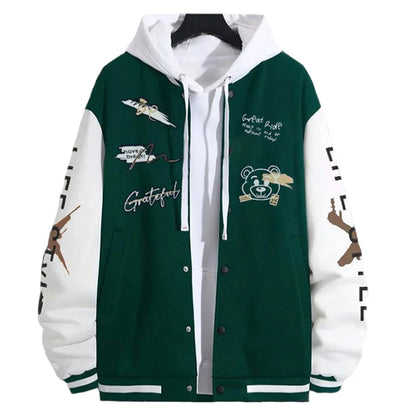 Men's Jackets Coat Spring Autumn Casual Long Sleeve Golf Wear Men Baseball Jacket Fashion Printed O-neck Windbreaker Men's Coats