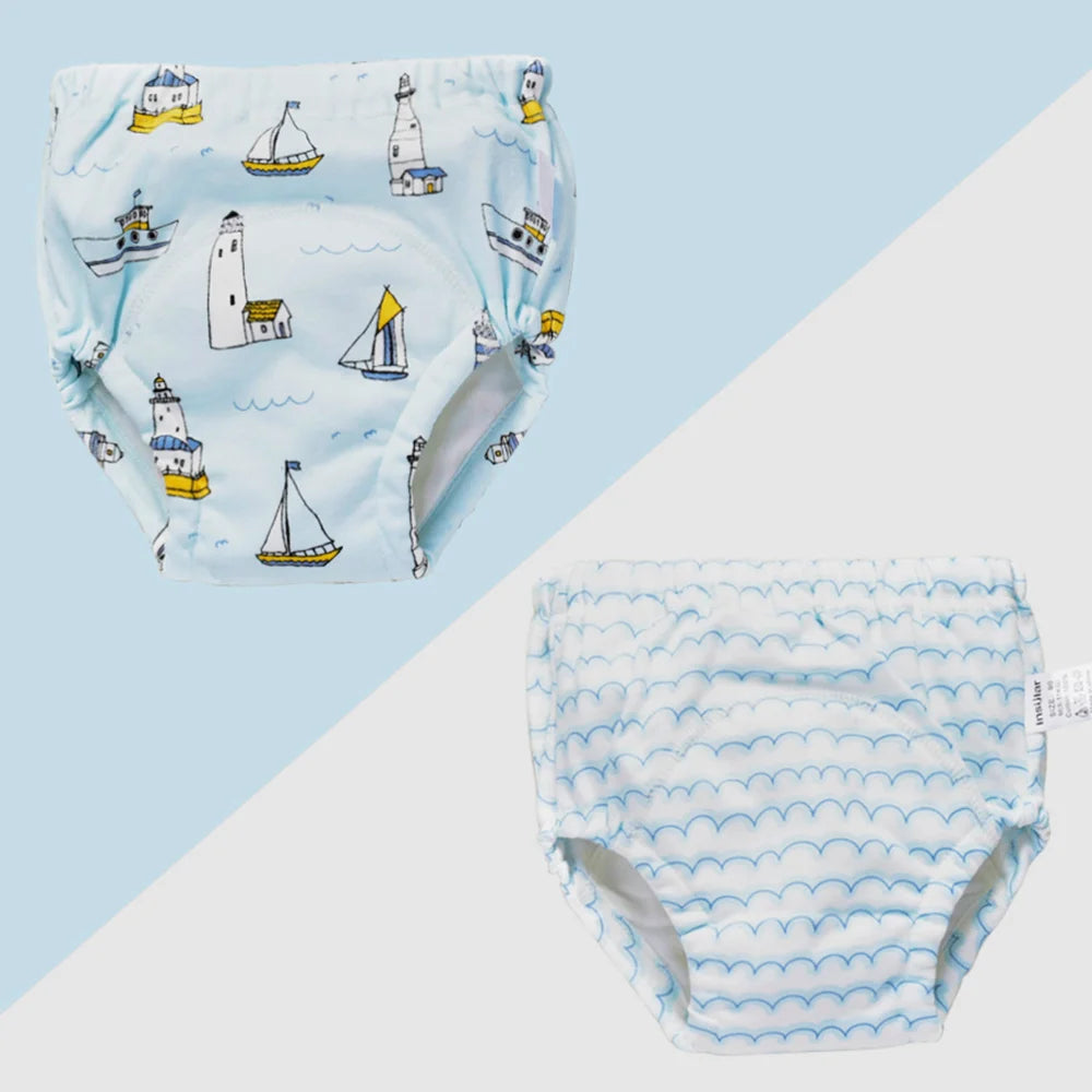 Insular Baby Training Pants Reusable Cotton Cloth Baby Diapers  Washable Infants Children Underwear Nappy Changing 2PCs/Box